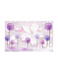 Фотообои листовые Citydecor Цветочная абстракция 10 3D