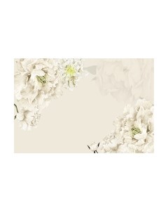 Фотообои листовые Vimala 3D Бежевые цветы