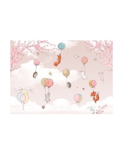 Фотообои листовые Vimala Животные на шарах