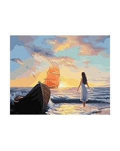 Картина по номерам БЕЛОСНЕЖКА Алые паруса / 093-AB Белоснежка