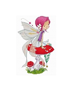 Набор для вышивания БЕЛОСНЕЖКА Феечка на мухоморе / 904-14 Белоснежка