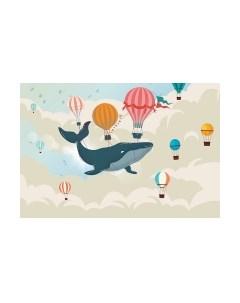 Фотообои листовые Vimala Кит и шары