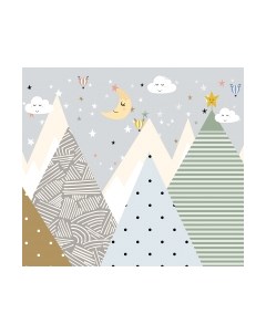 Фотообои листовые Vimala Детские горы и месяц