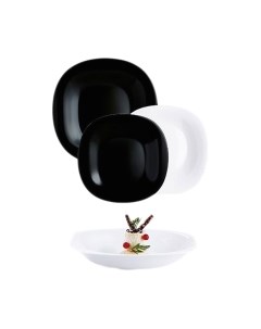 Набор тарелок Luminarc Carine Black/White N1489