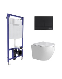 Унитаз подвесной с инсталляцией Berges Okus Rimless / 043387