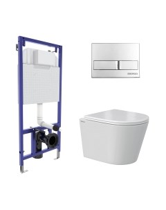 Унитаз подвесной с инсталляцией Berges Vita Rimless / 043371