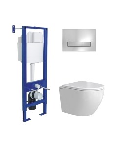 Унитаз подвесной с инсталляцией Berges Okus Rimless / 043392