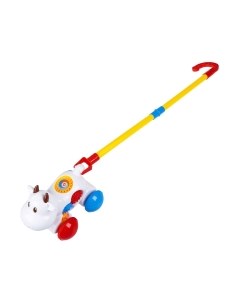 Игрушка-каталка Bondibon Коровка с ручкой / ВВ6189