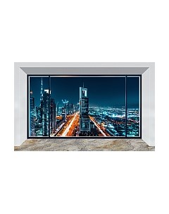 Фотообои листовые Citydecor Ночной город панорама