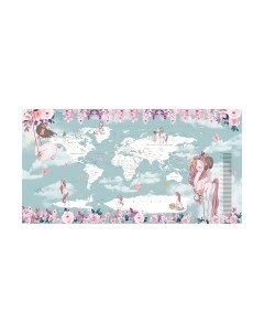 Фотообои листовые Citydecor Princess Карта мира с ростомером 15