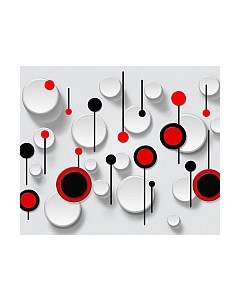 Фотообои листовые Citydecor Абстракция с кругами