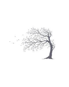 Фотообои листовые Citydecor Дерево акварель