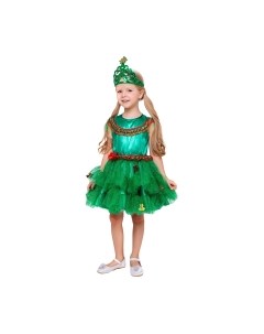 Костюм карнавальный Елочка зеленая / 2083 к-20-30 Пуговка