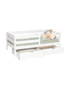 Кровать-тахта детская Марта 70x140 с ящиками / ECO.001.00008.70-140.W Ecowood