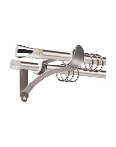 Карниз для штор АС ФОРОС Prime D16Г/16Г + наконечники Вега хром Ас форос