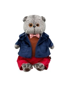 Мягкая игрушка Басик в синем бархатном пиджаке / Ks22-238 Budi basa