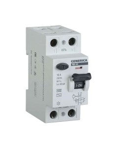 Устройство защитного отключения Generica ВД1-63 2Р 16А 30мА / MDV15-2-016-030