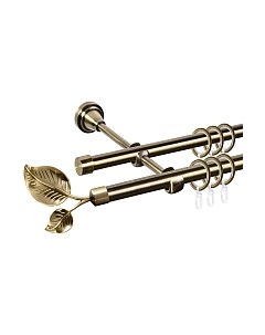 Карниз для штор АС ФОРОС Grace D16Г/16Г составной + наконечники Лист большой Ас форос