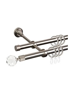 Карниз для штор АС ФОРОС Grace D16Г/16Г + наконечники Кристалл Ас форос