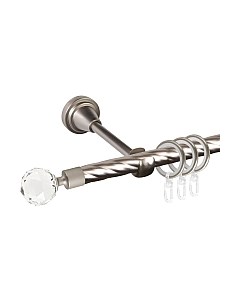 Карниз для штор АС ФОРОС Grace D16K составной + наконечники Кристалл Ас форос