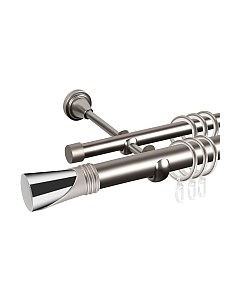 Карниз для штор АС ФОРОС Grace D25Г/16Г составной + наконечники Вега хром Ас форос