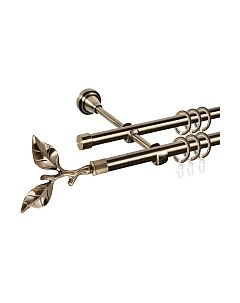 Карниз для штор АС ФОРОС Grace D16Г/16Г + наконечники Лист розы Ас форос