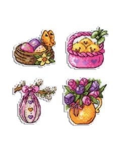 Набор для вышивания Магниты. Цыплята и верба / Р-572М М.п.студия