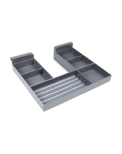 Органайзер для столовых приборов Boyard Старт с держателем задней стенки под мойку / SBH70/GRPH