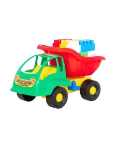 Самосвал игрушечный Полесье Муравей с конструктором. Строитель / 3157