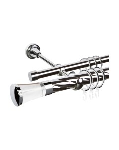 Карниз для штор АС ФОРОС Grace D25К/16Г + наконечники Люксор стекло Ас форос