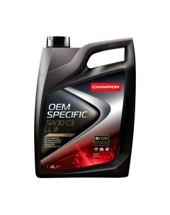 Моторное масло Champion OEM Specific 5W30 C3 LL III / 1048183