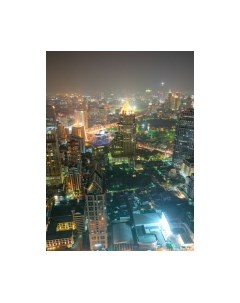 Фотообои листовые ФабрикаФресок Ночной Город. Ночной Бангкок. Азия / 1102270 Фабрикафресок