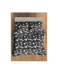 Комплект постельного белья Amore Mio Мако-сатин Trip BLK Микрофибра 1.5сп 24648 / 93842 Amore mio