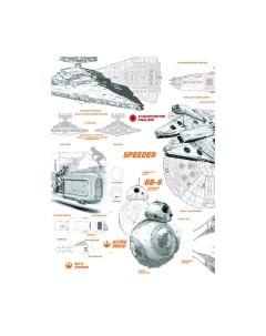 Фотообои листовые ФабрикаФресок Звёздные войны Star Wars Корабли / 962270 Фабрикафресок