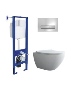 Унитаз подвесной с инсталляцией Berges Puma X Rimless / 043353