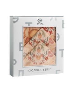 Комплект столового белья Этель Floral Pattern. Скатерть + салфетки / 7587302