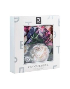 Комплект столового белья Цветочный этюд. Скатерть + салфетки / 3000519 Этель