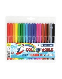 Фломастеры Цветной мир Пингвины / 7550/18 TP Centropen