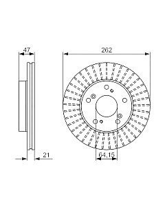 Тормозной диск 0986479687 Bosch