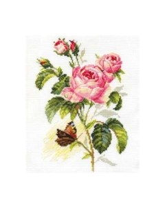 Набор для вышивания Роза и бабочка / 2-13 Алиса