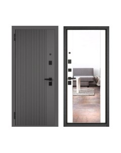 Входная дверь Mastino PP4 Trust Eco PP черный муар металлик/оскуро веллюто/белый софт