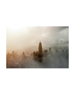 Картина на стекле Город в тумане ST038 Stamprint