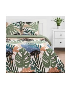 Комплект постельного белья Этель Colored Tropics вид 2 Евро / 5418225