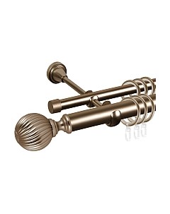Карниз для штор АС ФОРОС Grace D25Г/16Г составной + наконечники Орион Ас форос