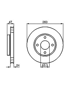 Тормозной диск 0986478170 Bosch