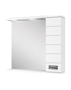 Шкаф с зеркалом для ванной Домино Cube 75