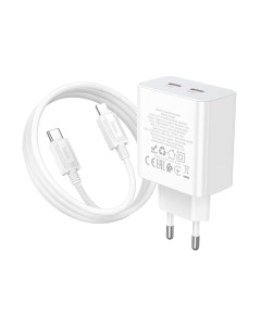Зарядное устройство сетевое Hoco C108A + кабель Type-C-Lightning / 6931474784445