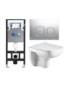 Унитаз подвесной с инсталляцией WeltWasser Amberg 506+Kehlbach 004 GL-WT+Amberg RD-CR Weltwasser