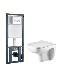 Унитаз подвесной с инсталляцией WeltWasser Kehlbach 004 GL-WT + Marberg 410 SE Weltwasser