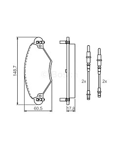 Тормозные колодки 0986424582 Bosch